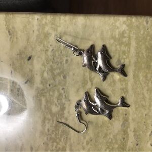 Dolphin pierced earrings